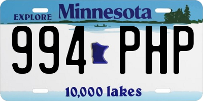 MN license plate 994PHP