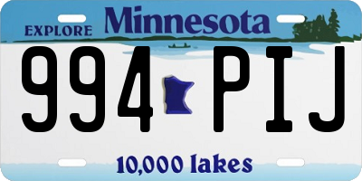 MN license plate 994PIJ