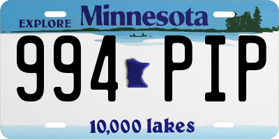 MN license plate 994PIP