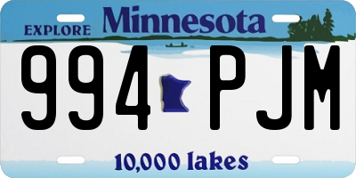 MN license plate 994PJM