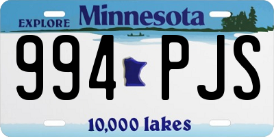 MN license plate 994PJS