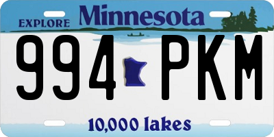 MN license plate 994PKM