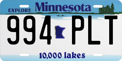 MN license plate 994PLT