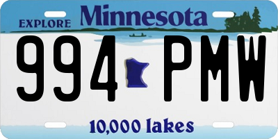 MN license plate 994PMW