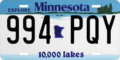 MN license plate 994PQY
