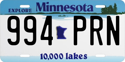 MN license plate 994PRN