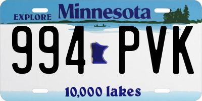 MN license plate 994PVK