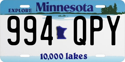 MN license plate 994QPY