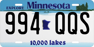 MN license plate 994QQS
