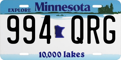 MN license plate 994QRG