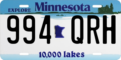 MN license plate 994QRH