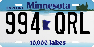 MN license plate 994QRL