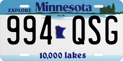 MN license plate 994QSG