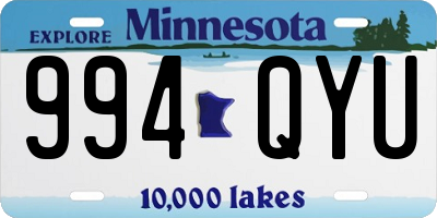MN license plate 994QYU