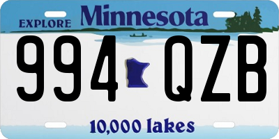 MN license plate 994QZB