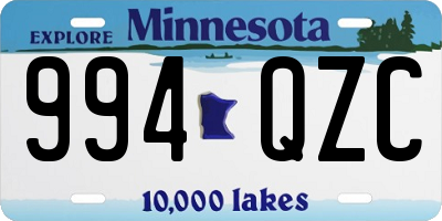 MN license plate 994QZC
