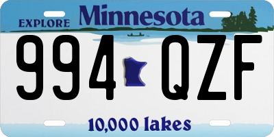MN license plate 994QZF