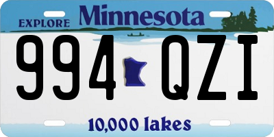 MN license plate 994QZI