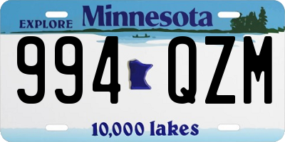 MN license plate 994QZM