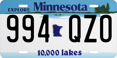 MN license plate 994QZO