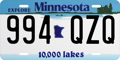 MN license plate 994QZQ