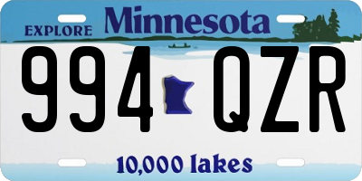 MN license plate 994QZR