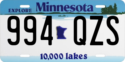 MN license plate 994QZS