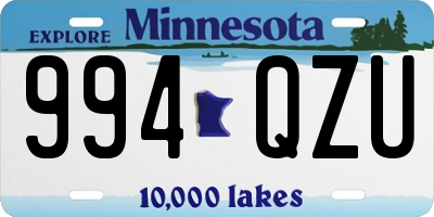MN license plate 994QZU