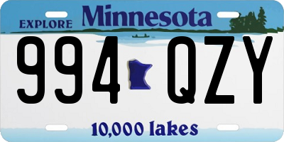 MN license plate 994QZY