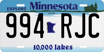MN license plate 994RJC
