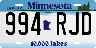 MN license plate 994RJD
