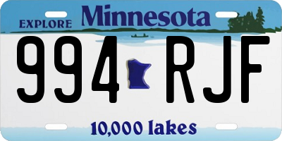 MN license plate 994RJF