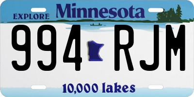 MN license plate 994RJM