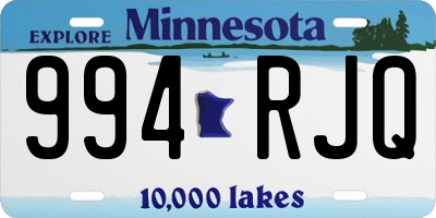 MN license plate 994RJQ
