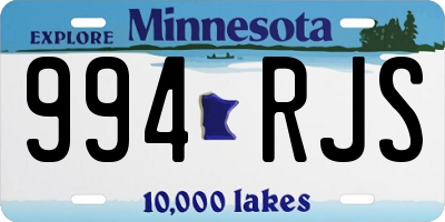 MN license plate 994RJS