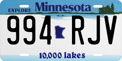 MN license plate 994RJV