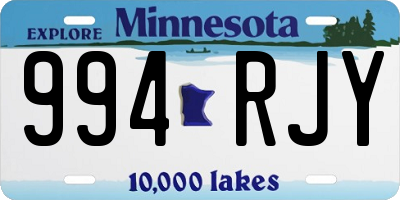 MN license plate 994RJY