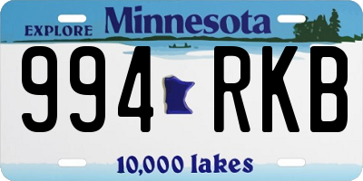 MN license plate 994RKB