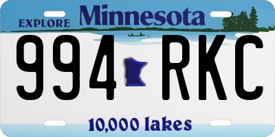 MN license plate 994RKC