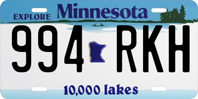 MN license plate 994RKH