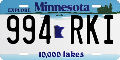 MN license plate 994RKI