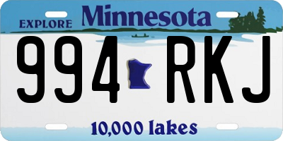 MN license plate 994RKJ