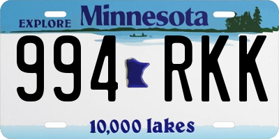 MN license plate 994RKK