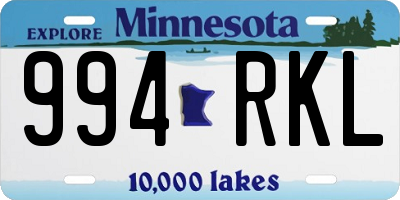 MN license plate 994RKL