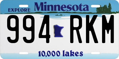 MN license plate 994RKM