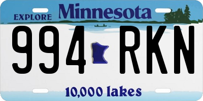 MN license plate 994RKN