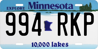 MN license plate 994RKP