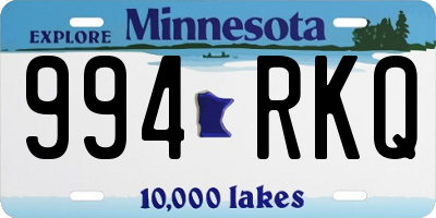 MN license plate 994RKQ