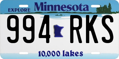 MN license plate 994RKS