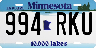 MN license plate 994RKU